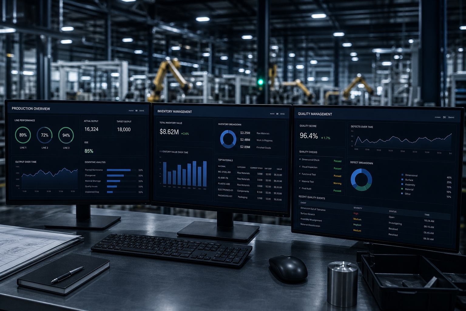 Manufacturing technology software visual