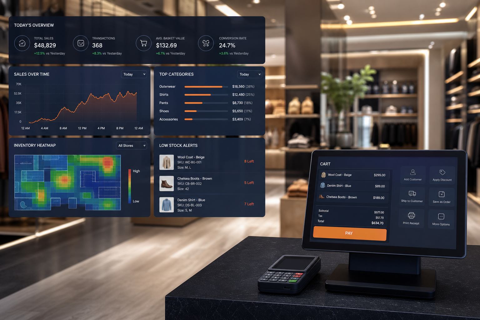 Retail technology software visual